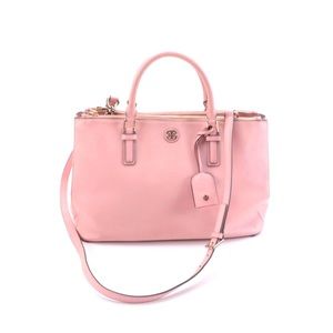 Tory Burch Robinson Saffiano Large Leather Satchel